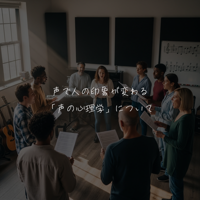 声で人の印象が変わる「声の心理学」について