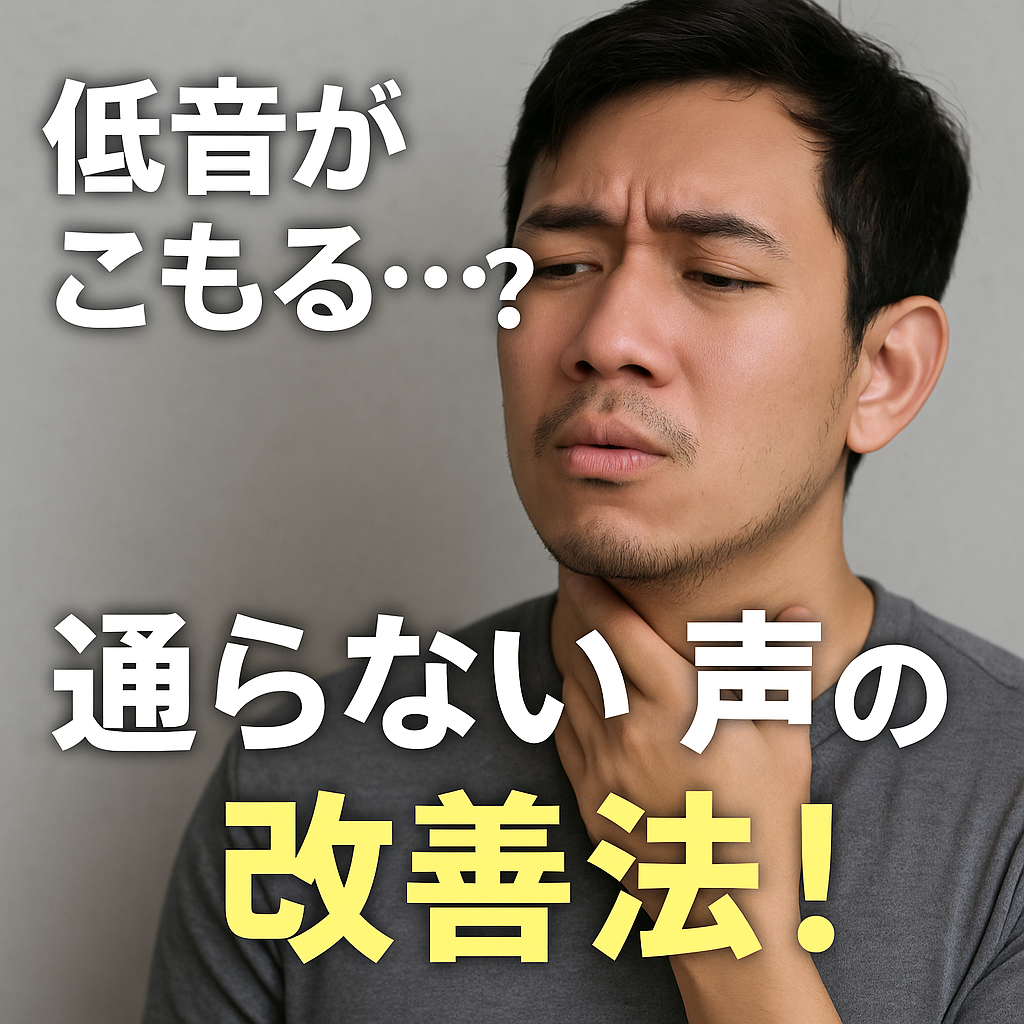 低音がこもる人必見！声が通らない原因と改善ボイストレーニング