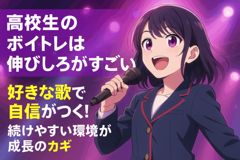 高校生のボイトレは伸びしろがすごい｜好きな歌で自信がつく！続けやすい環境が成長のカギ