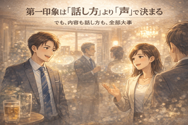 ♪第一印象は「話し方」より「声」で決まる♪