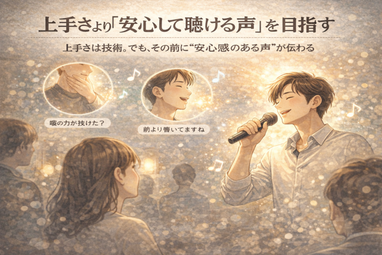 上手さより「安心して聴ける声」を目指す