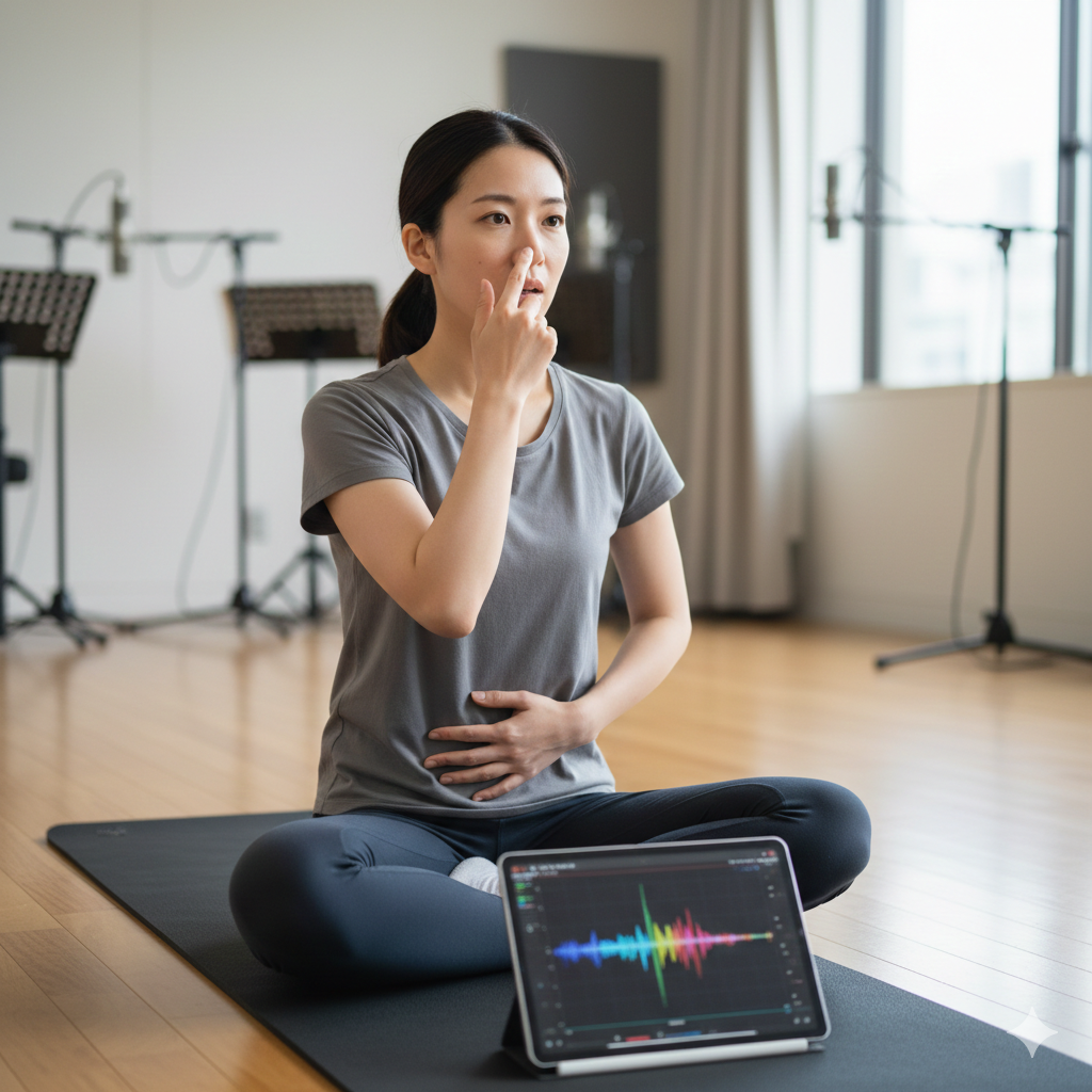 【NAYUTAS鹿児島中央校】 片鼻ブロックで鼻腔共鳴体験