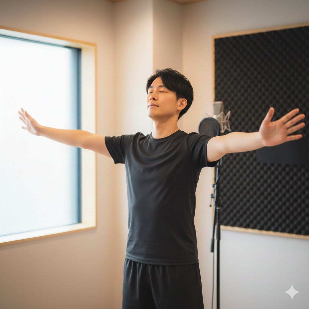 発声の基礎を整える手を広げて息を吸う呼吸法とは？