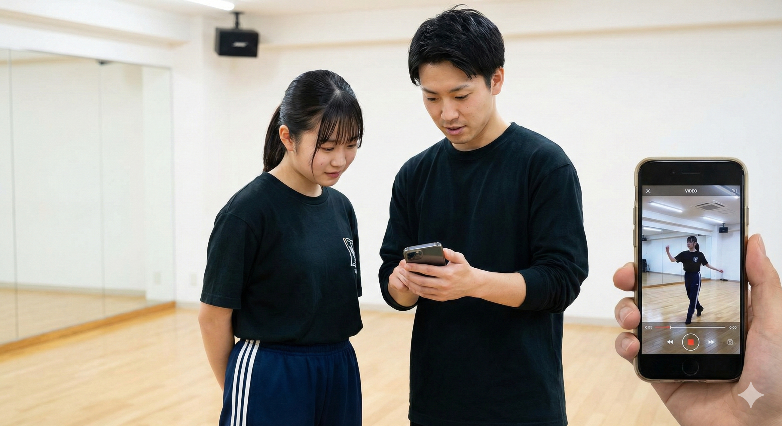 自分のダンスを動画でチェック