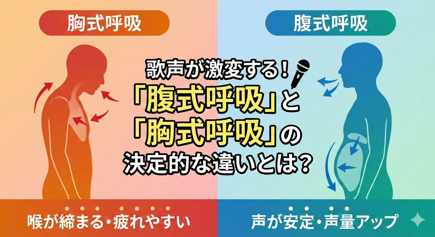 歌声が激変する！「腹式呼吸」と「胸式呼吸」の決定的な違いとは？🎧NAYUTAS渋谷校🎧
