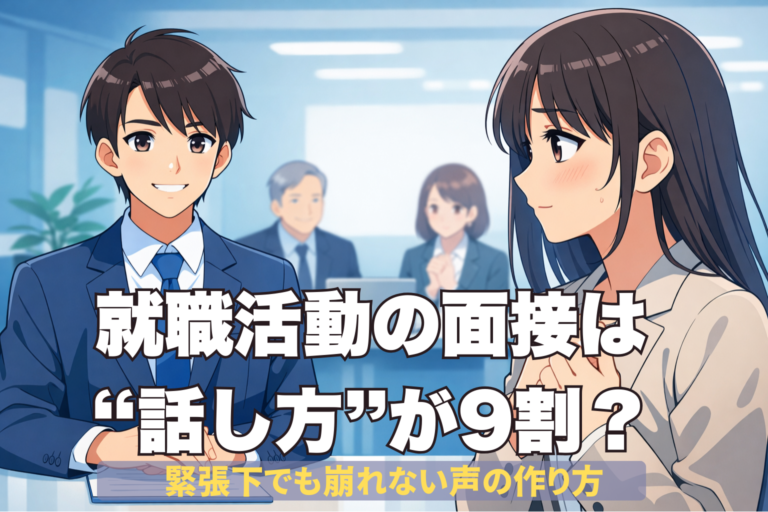 就職活動の面接は“話し方”が9割？緊張下でも崩れない声の作り方