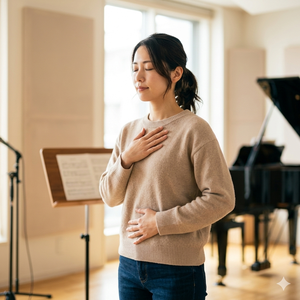 発声前に行う歌が上達するルーティン呼吸とは？