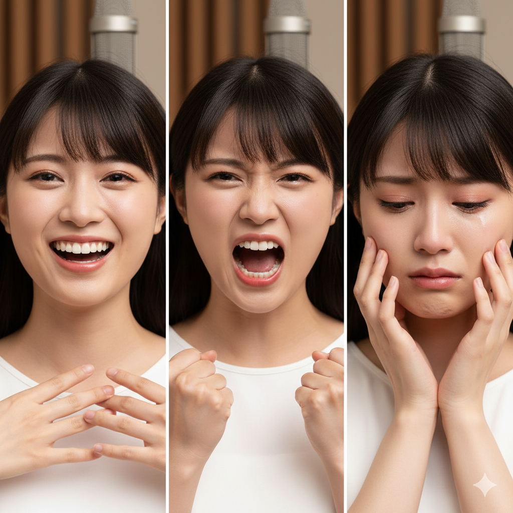 表現力が高まる母音だけで感情を表現する練習とは？