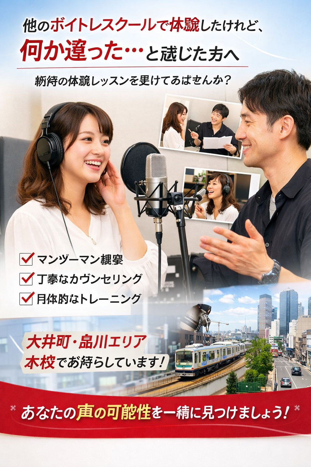 「他のボイトレスクールで体験したけれど、何か違った…」と感じた方へ