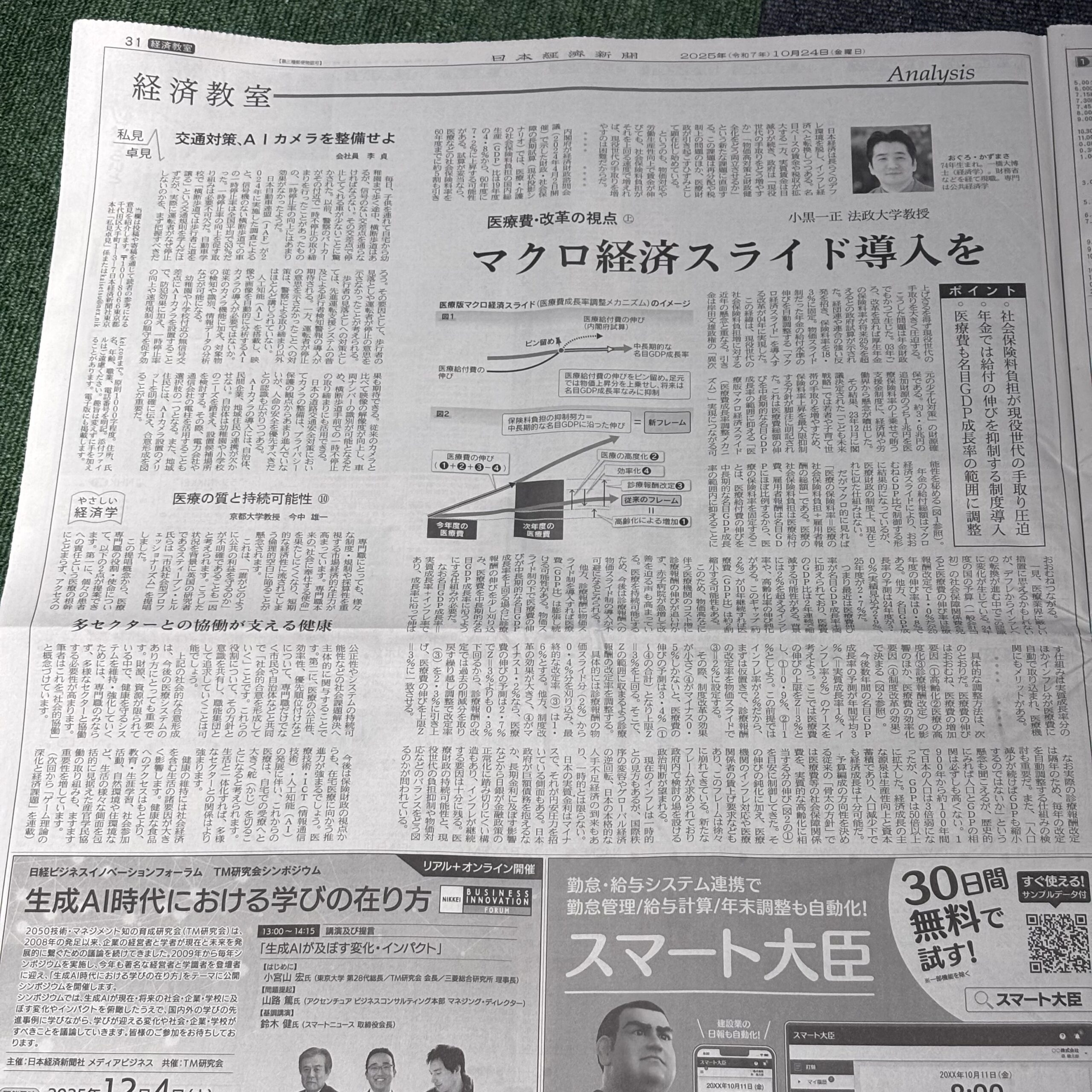 医療費改革の視点 マクロ経済スライド導入を【埼玉のボイストレーニングスクール・ナユタス川口校】