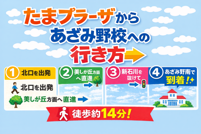 🚶‍♀️たまプラーザ駅から電車で4分／徒歩14分｜ナユタスあざみ野校へのアクセス完全ガイド✨