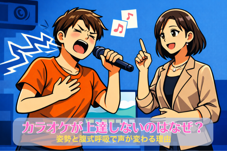 カラオケが上達しないのはなぜ？姿勢と腹式呼吸で声が変わる理由