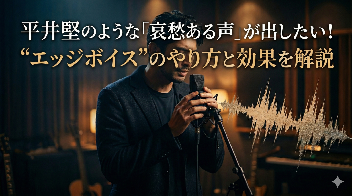 平井堅のような「哀愁ある声」が出したい！“エッジボイス”のやり方と効果を解説【所沢のボイトレ教室】ナユタス所沢校