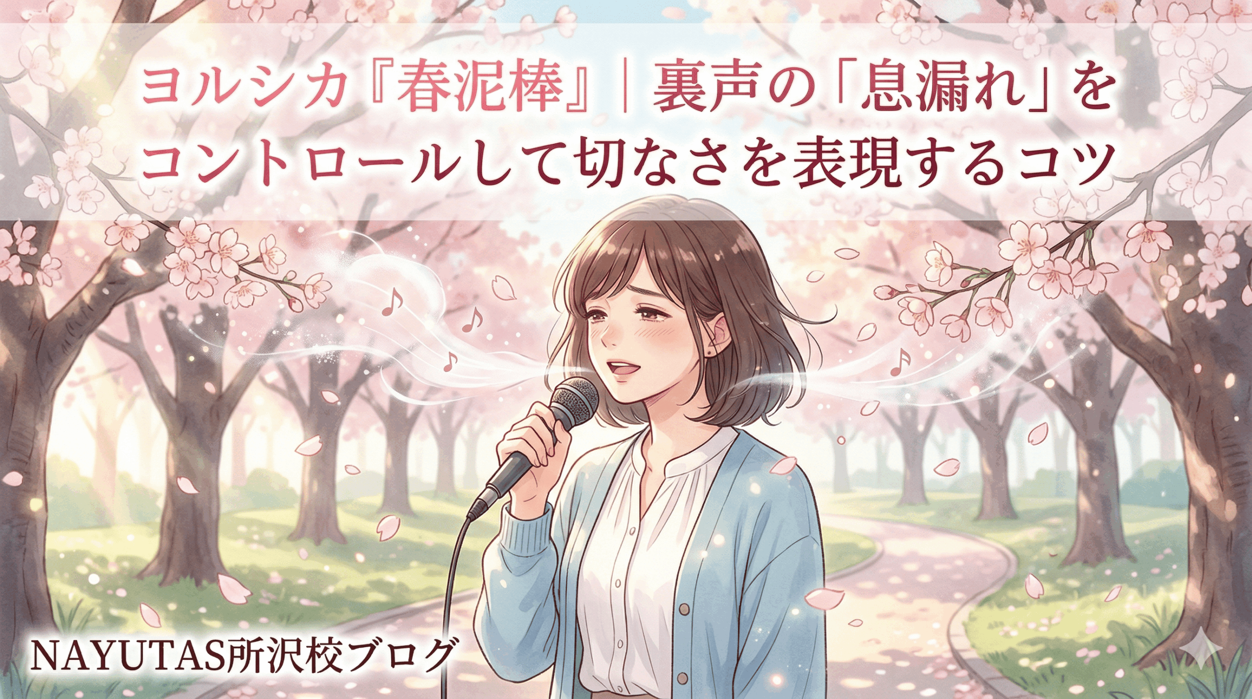 ヨルシカ『春泥棒』｜裏声の「息漏れ」をコントロールして切なさを表現するコツ【所沢のボイトレ教室】ナユタス所沢校
