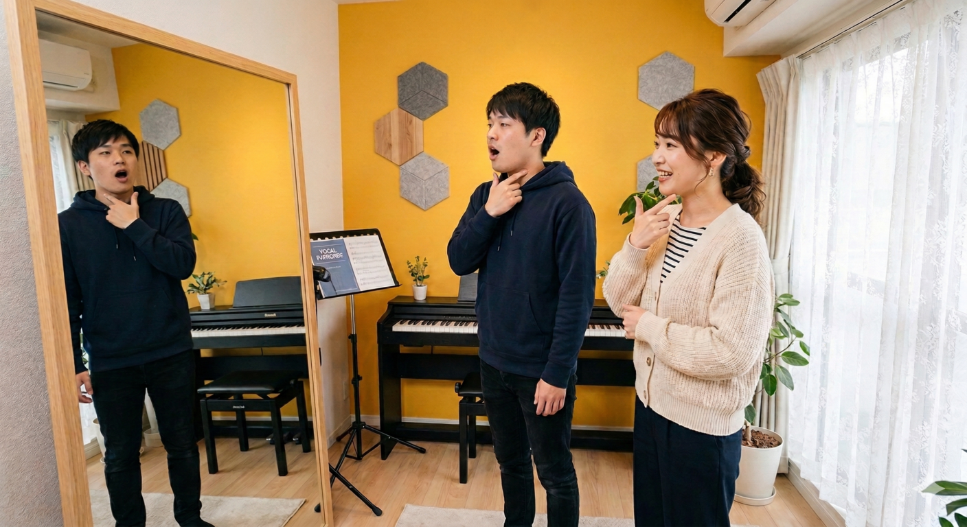 高音は出るけど「声が細い・苦しそう」原因は喉仏？正しい位置にキープする筋肉の鍛え方【所沢のボイトレ教室】ナユタス所沢校