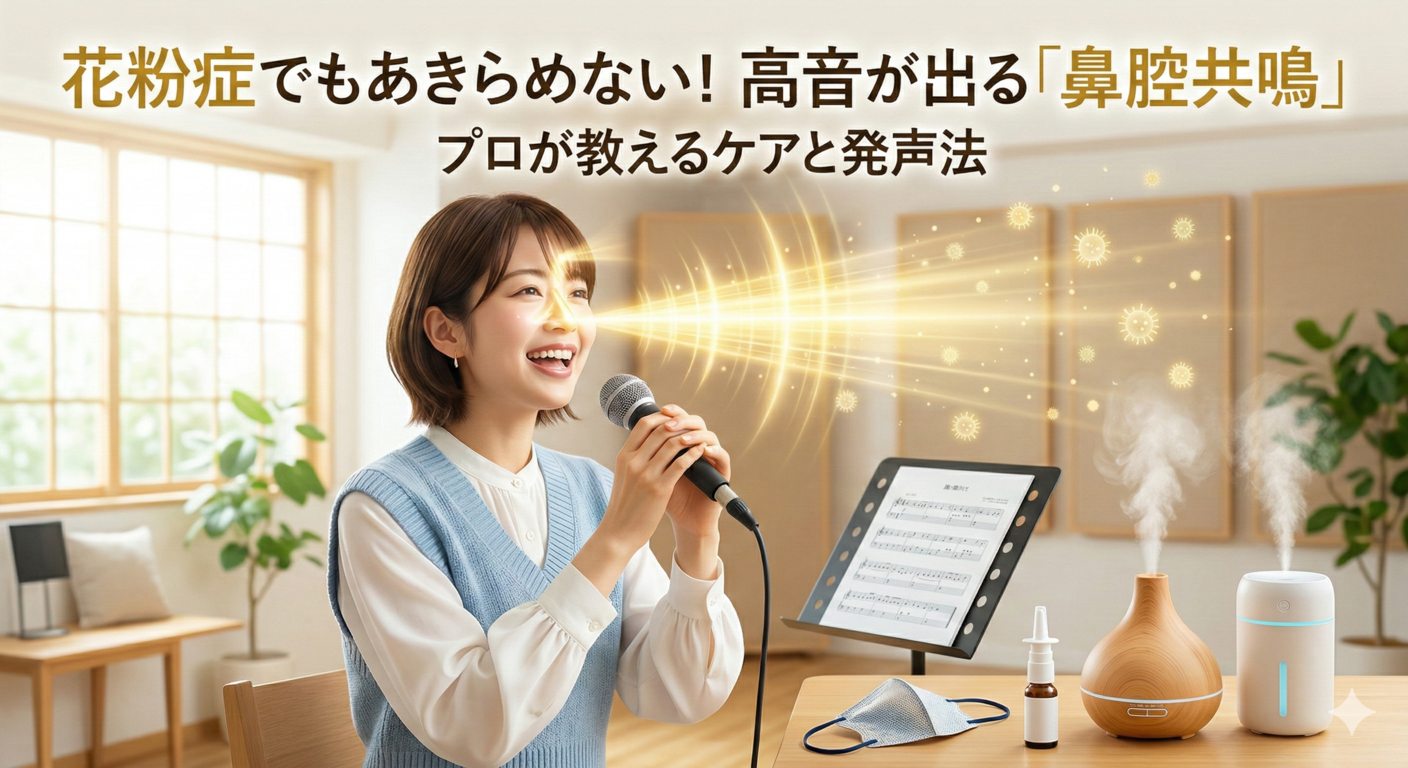 花粉症で高音が出ない…プロも実践する「鼻腔共鳴」を維持するケアと発声法【所沢のボイトレ教室】ナユタス所沢校
