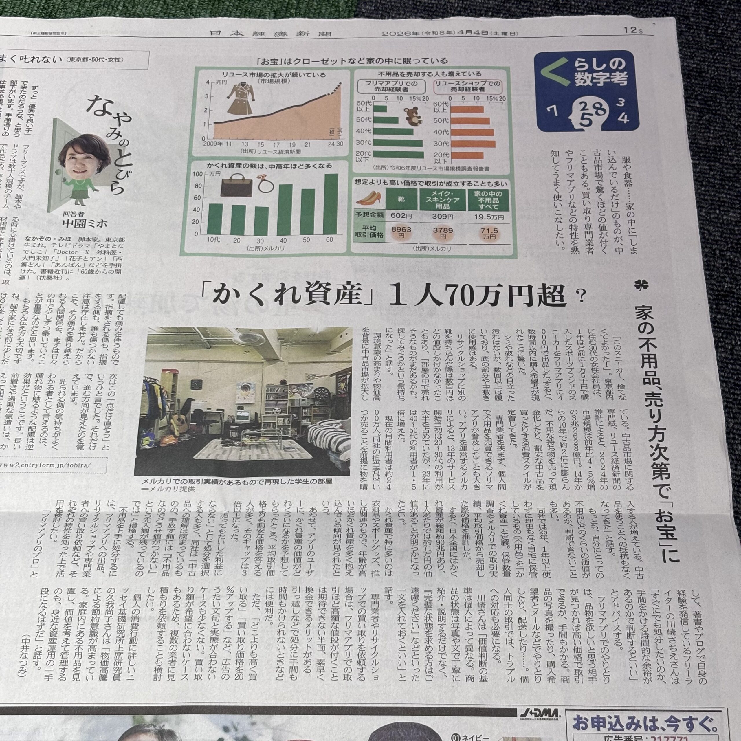 かくれ資産、一人70万円【埼玉のボイストレーニングスクール・ナユタス川口校】