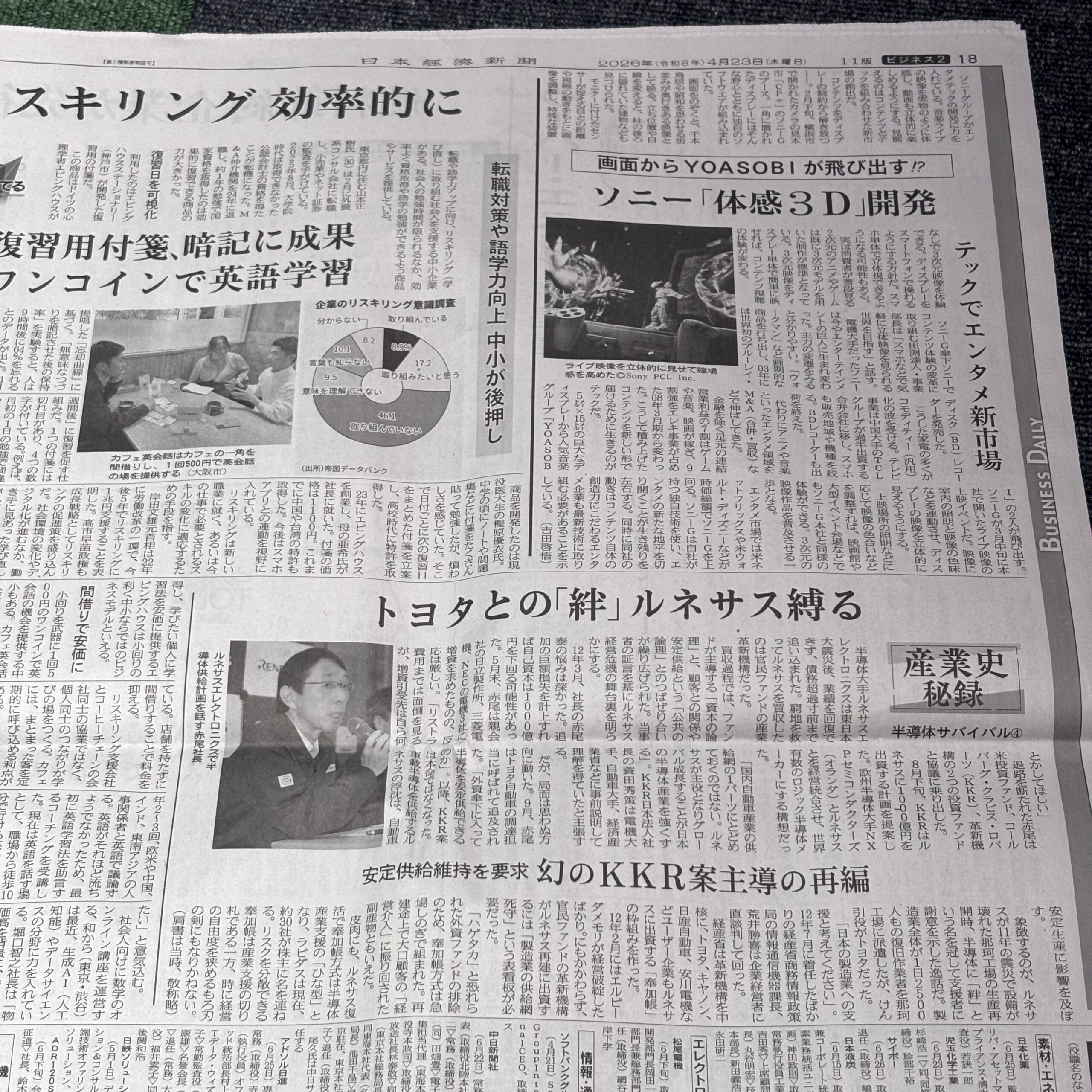 ソニー「体感3D」開発 画面からYOASOBI飛び出す！？【埼玉ボイトレならナユタス川口校】
