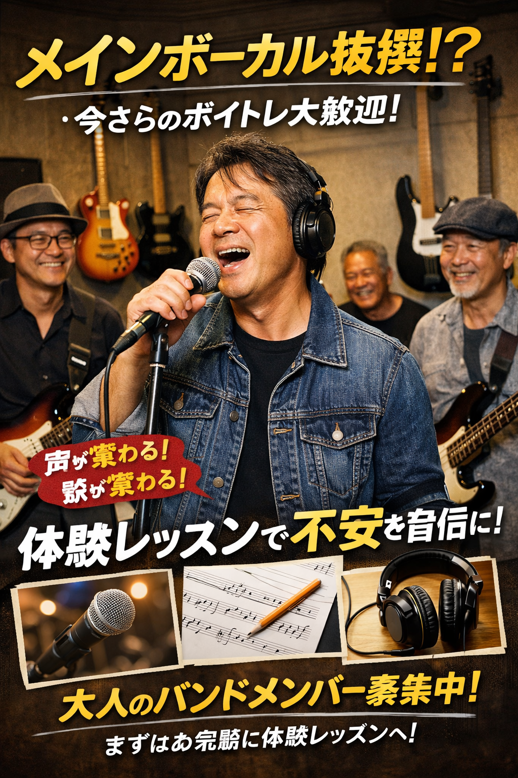 「コーラスだから大丈夫」と思っていたのに、気づけばメインボーカルに抜擢――。