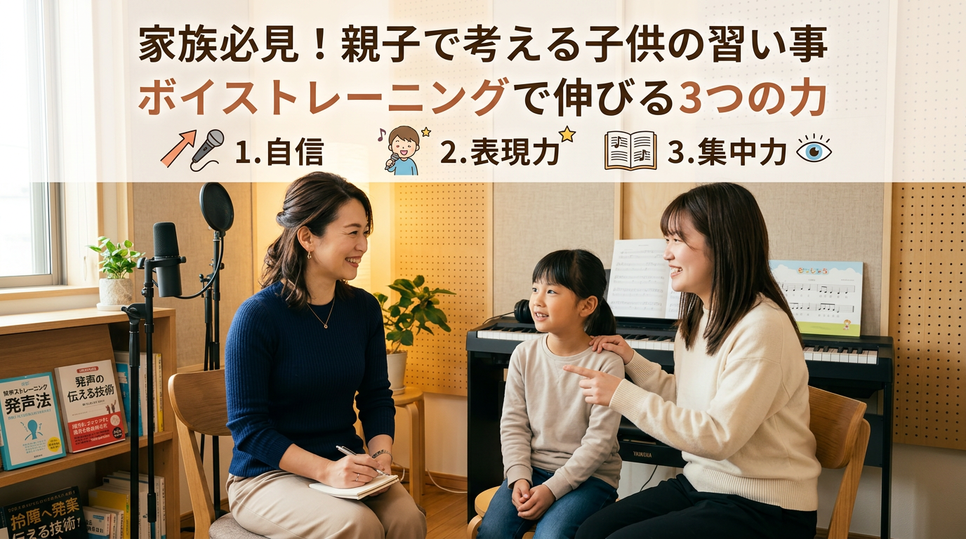 家族必見！親子で考える子供の習い事｜ボイストレーニングで伸びる3つの力【中目黒のボイトレ教室】