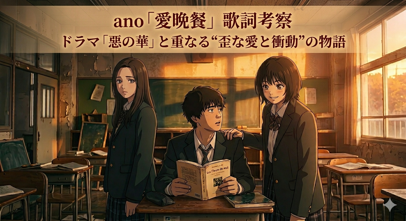 ano 「愛晩餐」 歌詞考察 ｜ ドラマ「惡の華」と重なる“歪な愛と衝動”の物語🥀
