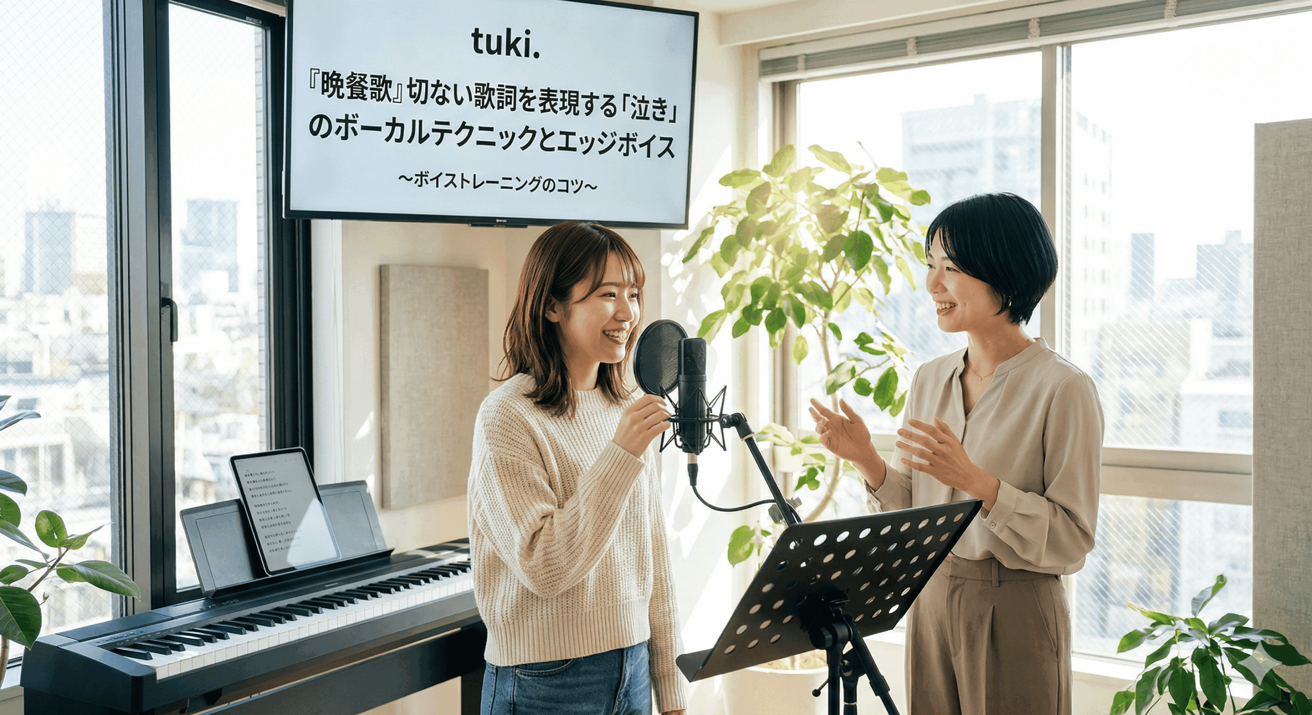 tuki.『晩餐歌』切ない歌詞を表現する「泣き」のボーカルテクニックとエッジボイス【所沢のボイトレ教室】ナユタス所沢校