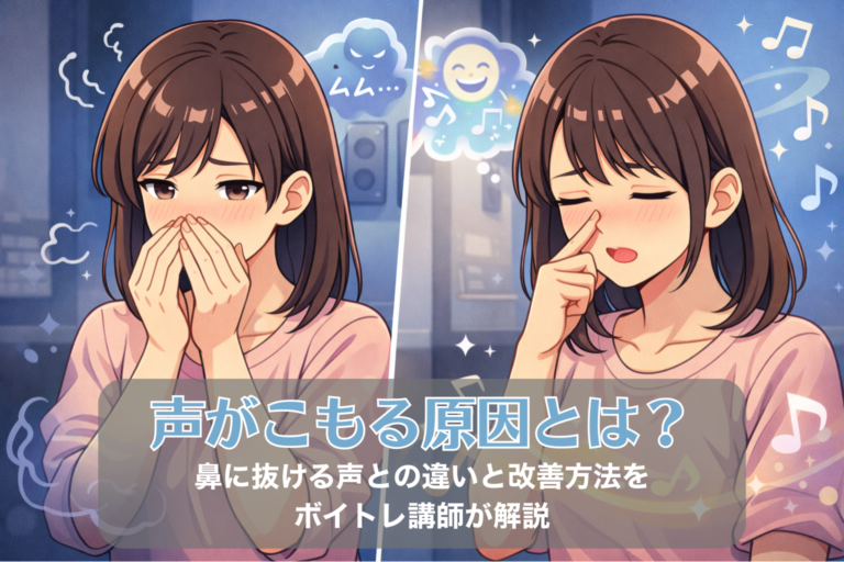声がこもる原因とは？鼻に抜ける声との違いと改善方法をボイトレ講師が解説