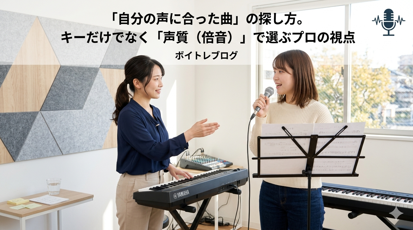 「自分の声に合った曲」の探し方。キーだけでなく「声質（倍音）」で選ぶプロの視点【所沢のボイトレ教室】ナユタス所沢校