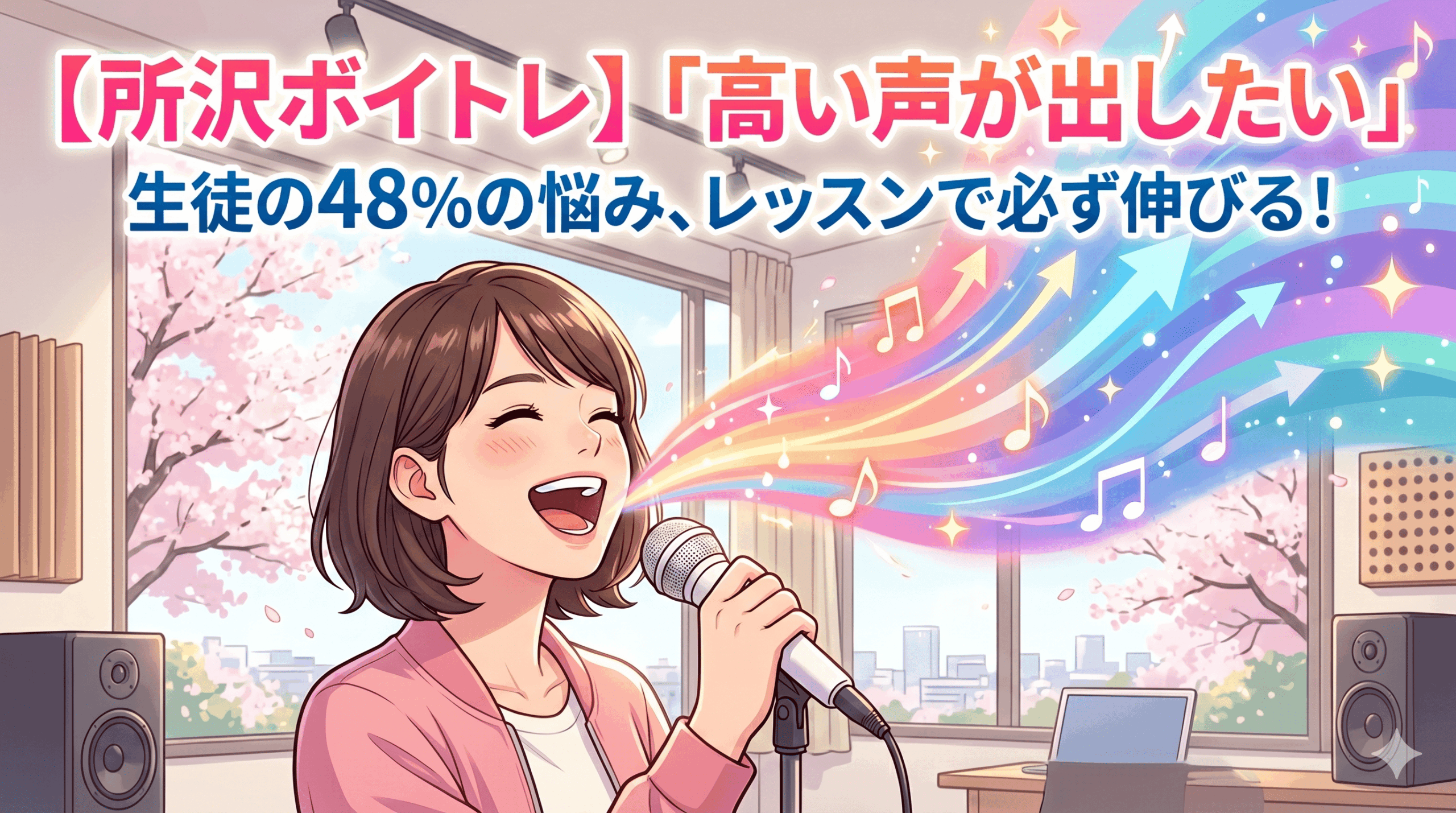 生徒の48%が悩む「高い声を出したい」はレッスンで必ず伸びる理由【所沢のボイトレ教室】ナユタス所沢校
