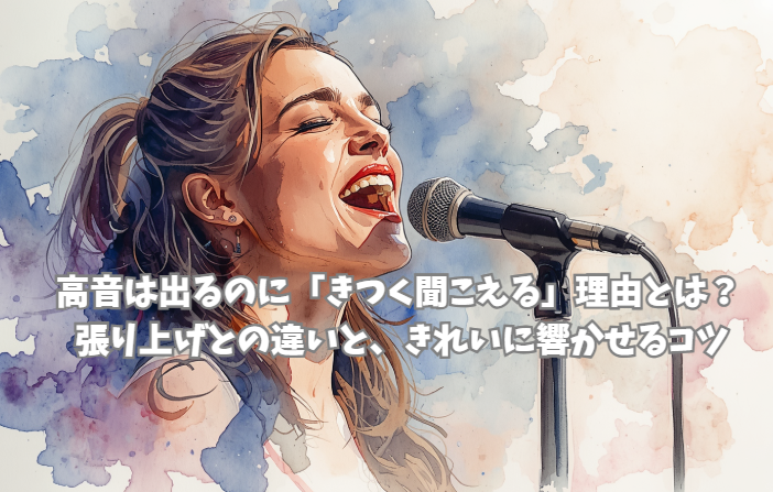 高音は出るのに「きつく聞こえる」理由とは？ ― 張り上げとの違いと、きれいに響かせるコツ ―