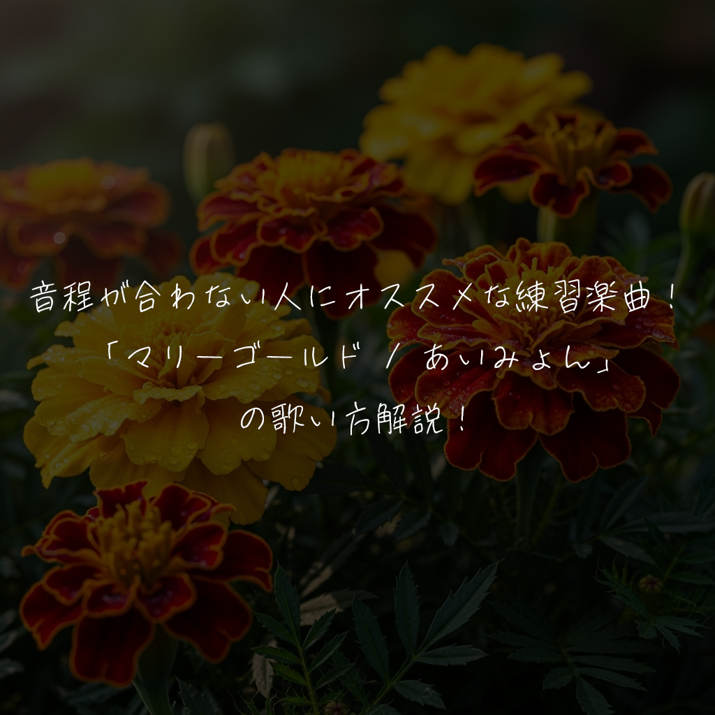 音程が合わない人にオススメな練習楽曲！「マリーゴールド / あいみょん」の歌い方解説！