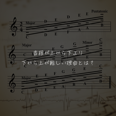 音程が上から下より下から上が難しい理由とは？