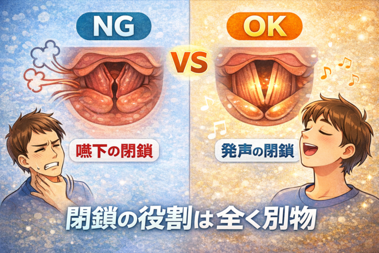嚥下の閉鎖力を発声に使ってはいけない理由。声の閉鎖はまったく別物です - NAYUTAS水戸校(助川)