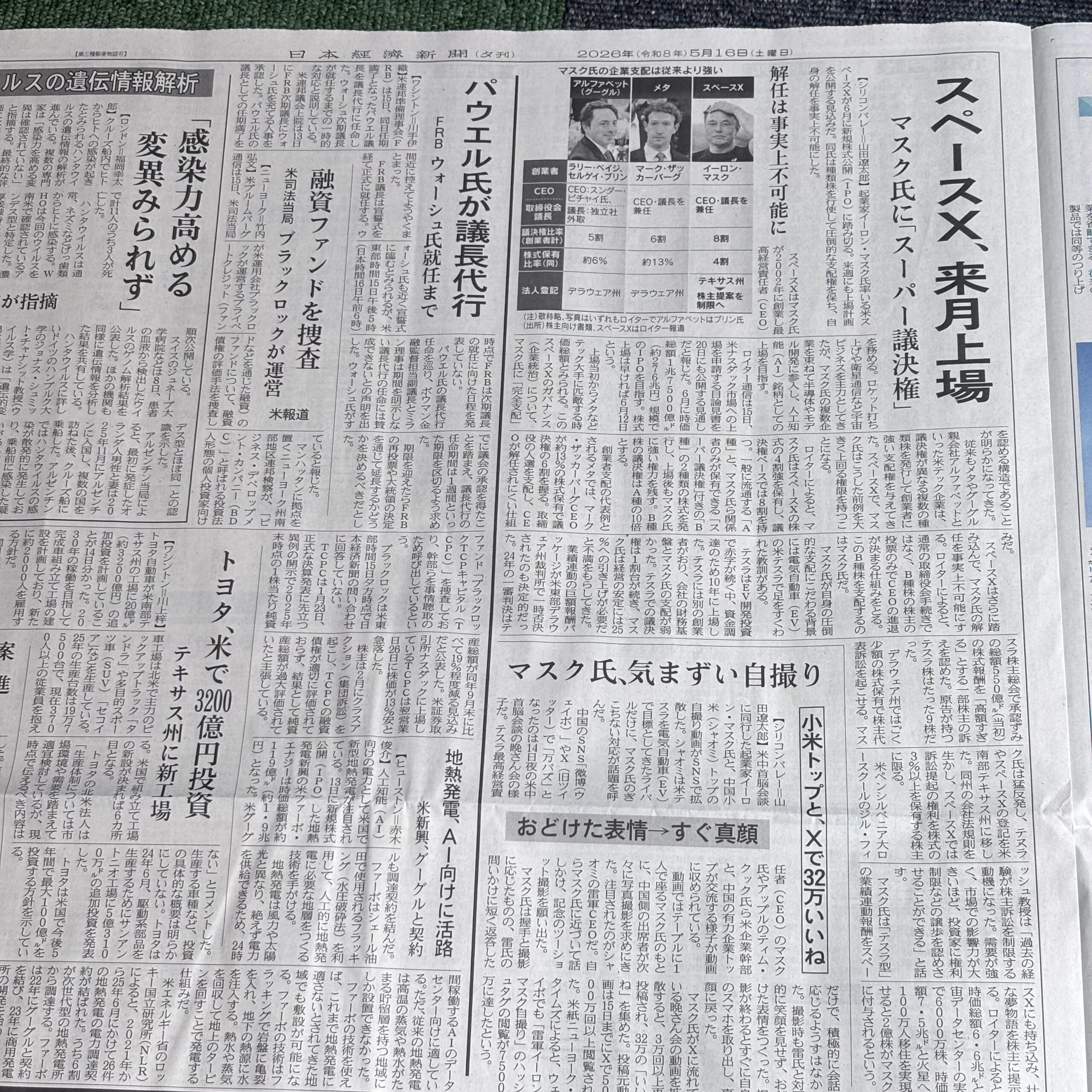 スペースX、来月上場【埼玉のボイストレーニングスクール・ナユタス川口校】