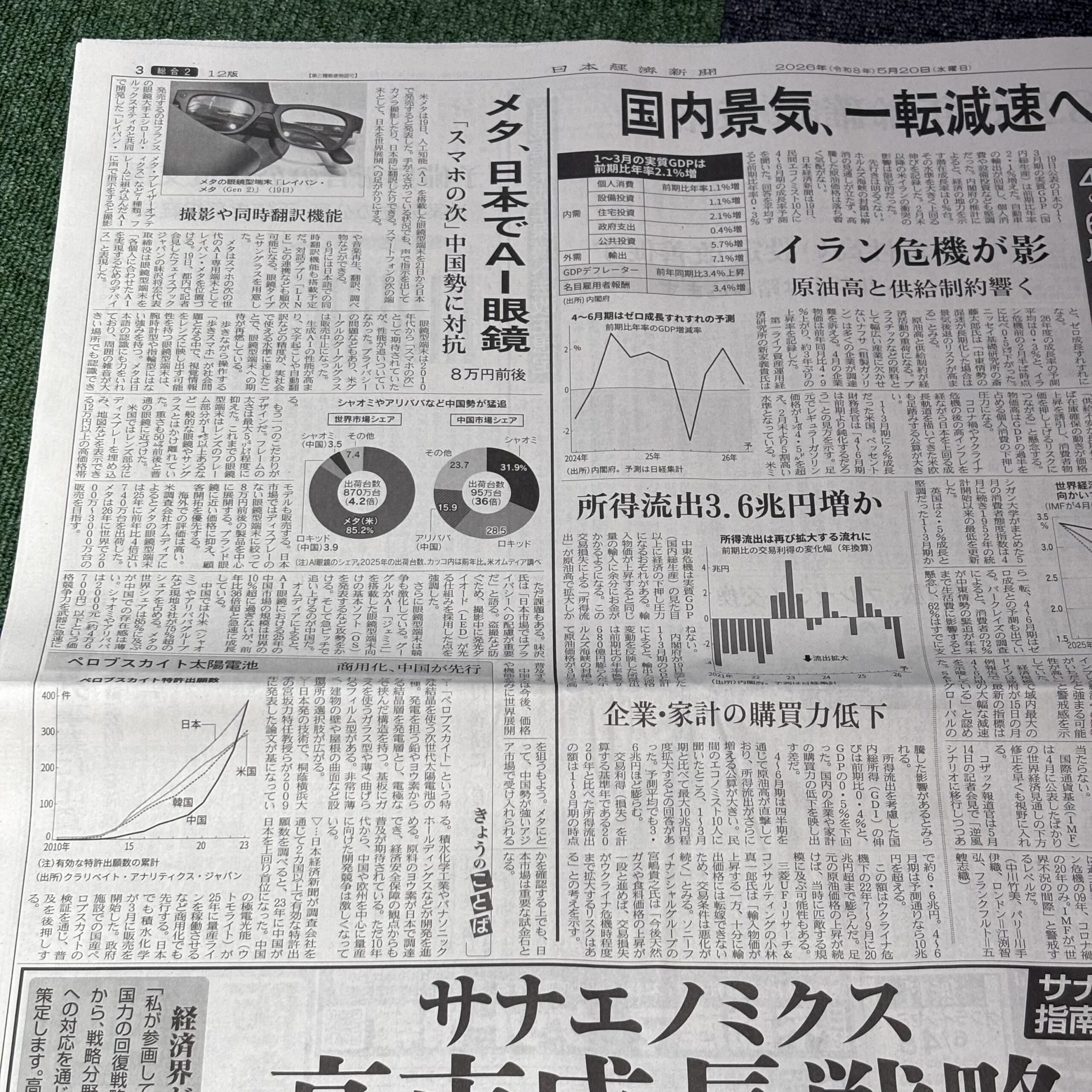 メタ、日本でAI眼鏡「スマホの次」（埼玉ボイトレならナユタス川口校）