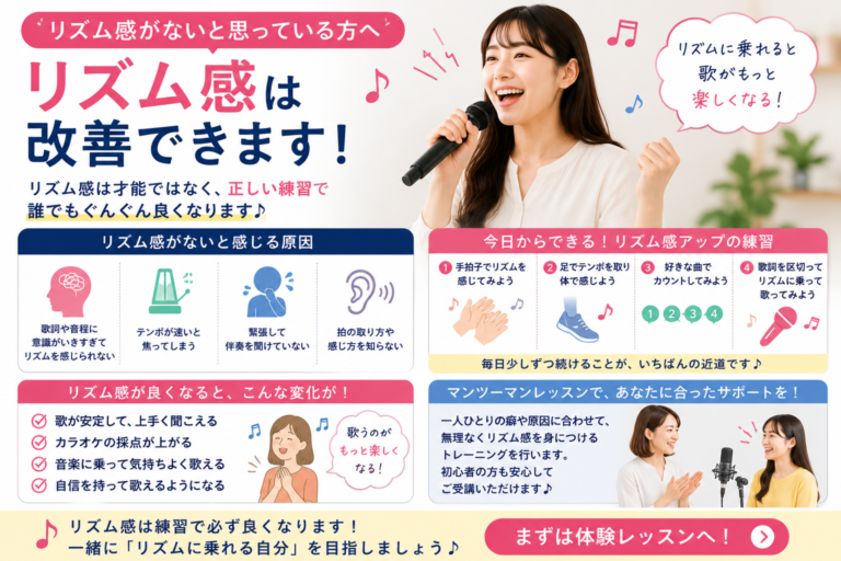 リズム感がないと思っている方へ｜リズム感はトレーニングで改善できます