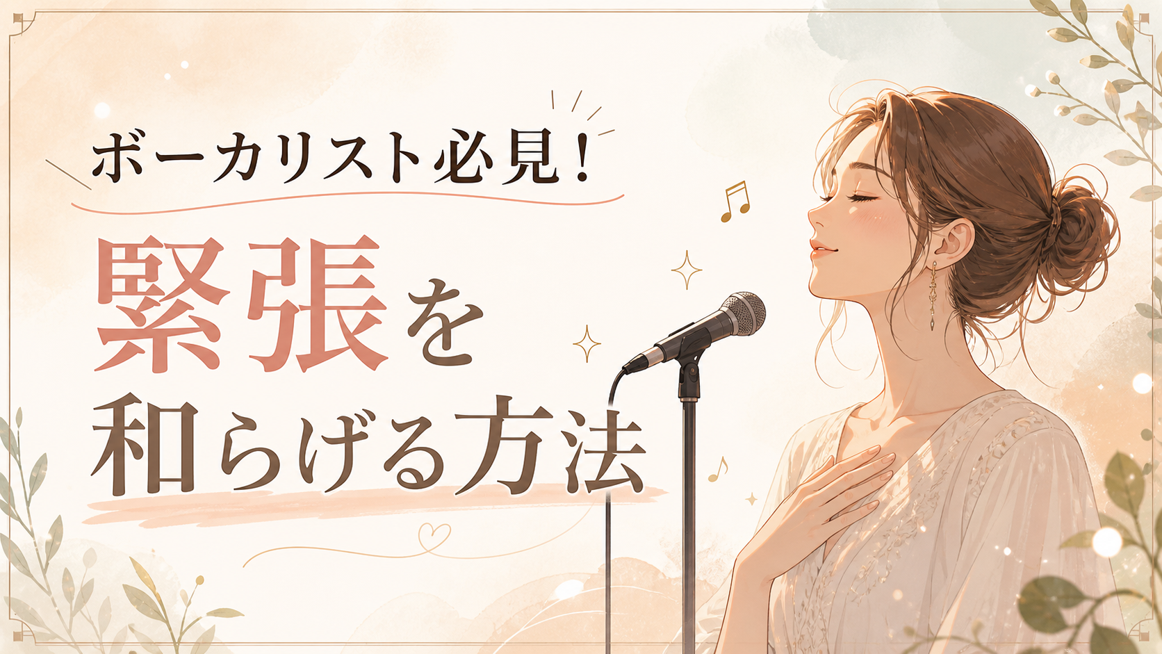 [ナユタス江坂]ボーカリスト必見！緊張を和らげる方法🌱
