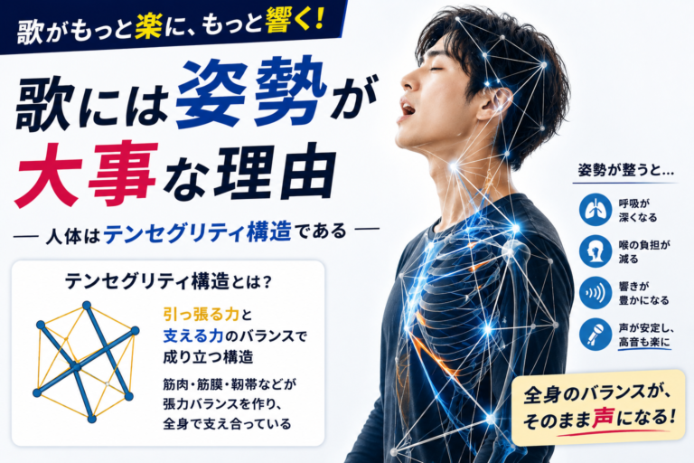 なぜ歌に姿勢が大事なのか。人体は「テンセグリティ構造」でできている - NAYUTAS水戸校(助川)