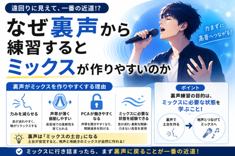 なぜ裏声から練習するとミックスボイスが作りやすいのか - NAYUTAS水戸校(助川)