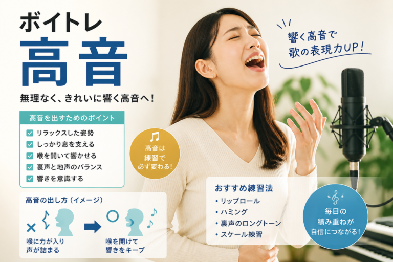 高音が苦手な人向け！楽に高い声を出すボイストレーニング