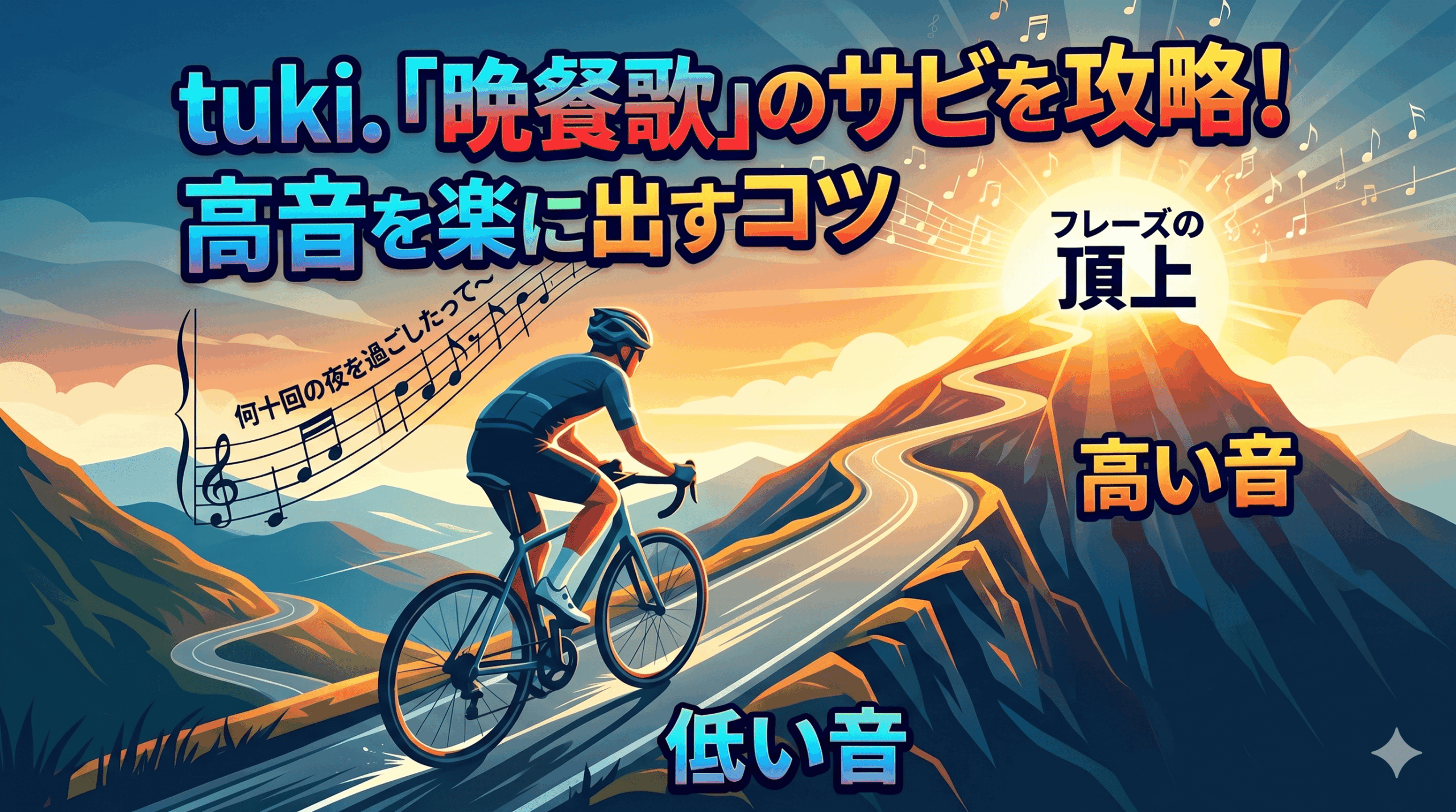 tuki.「晩餐歌」のサビを攻略！高音を楽に出す「フレーズの頂上」の捉え方【所沢のボイトレ教室】ナユタス所沢校