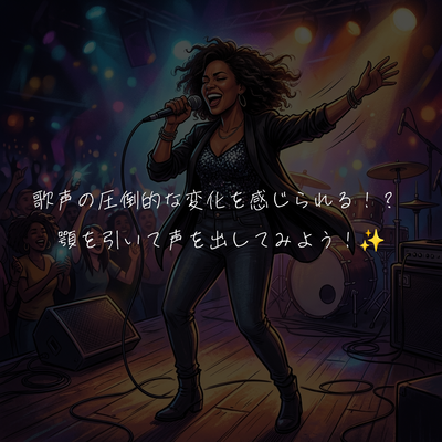 歌声の圧倒的な変化を感じられる！？ 顎を引いて声を出してみよう！✨️