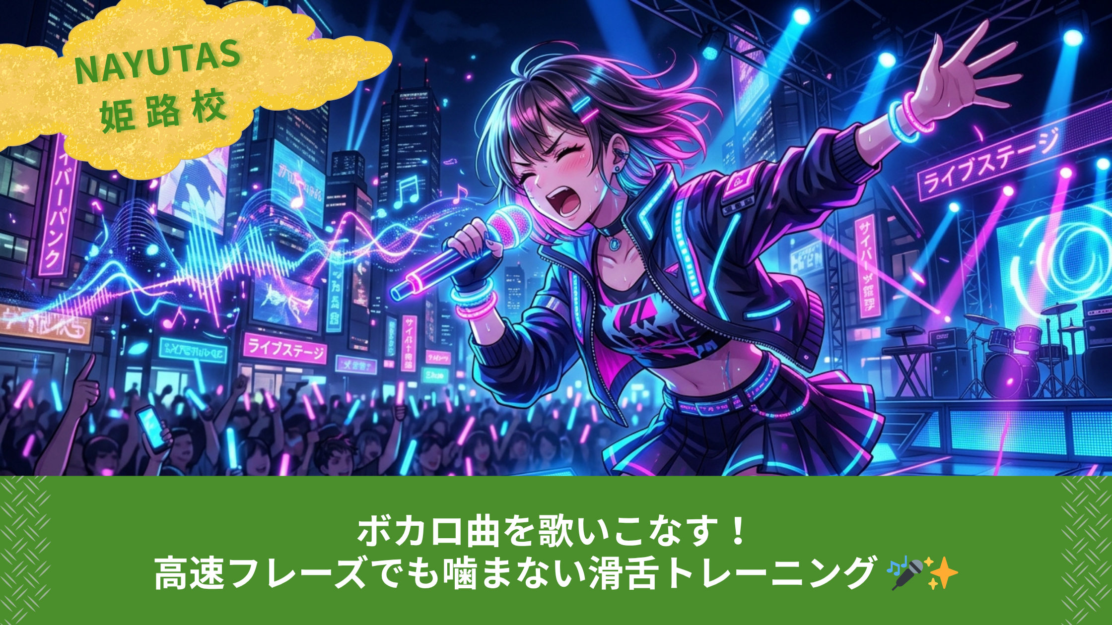 ボカロ曲を歌いこなす！高速フレーズでも噛まない滑舌トレーニング 🎤✨