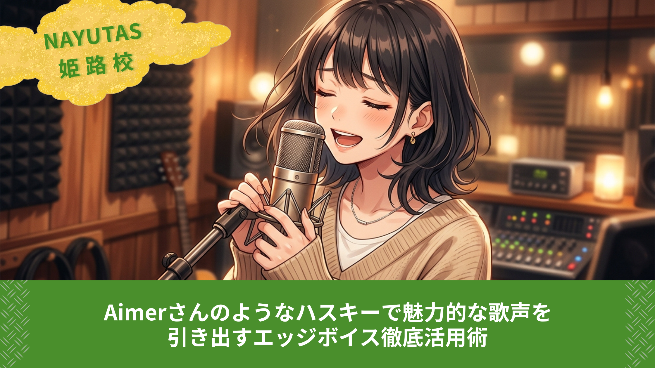 Aimerさんのようなハスキーで魅力的な歌声を引き出すエッジボイス徹底活用術