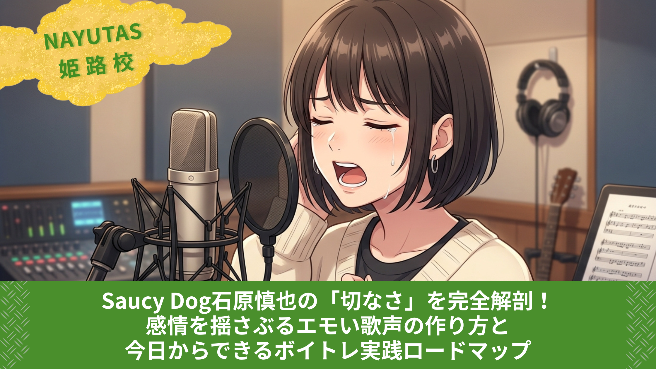 Saucy Dog石原慎也の「切なさ」を完全解剖！感情を揺さぶるエモい歌声の作り方と今日からできるボイトレ実践ロードマップ