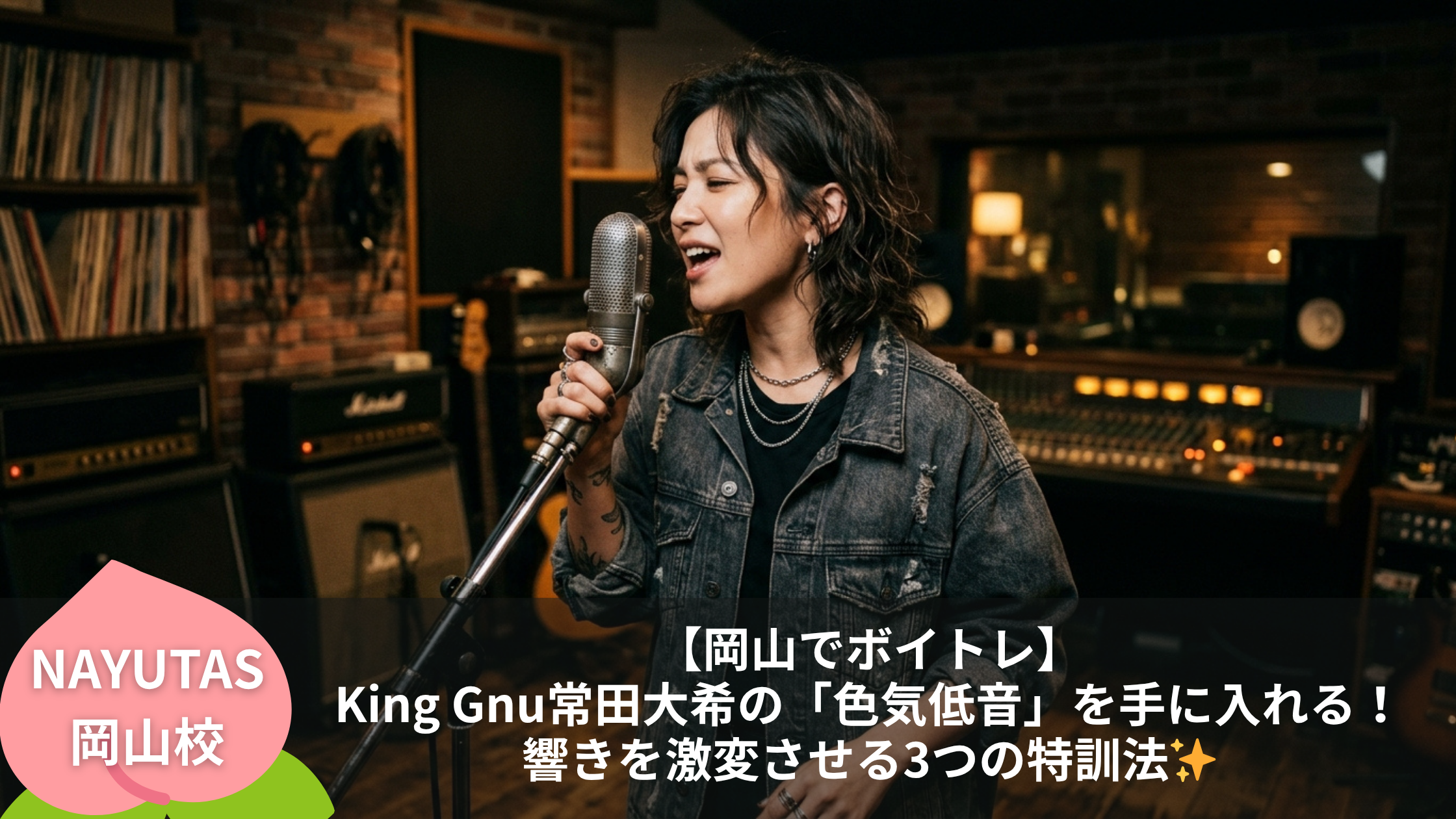【岡山でボイトレ】King Gnu常田大希の「色気低音」を手に入れる！響きを激変させる3つの特訓法✨