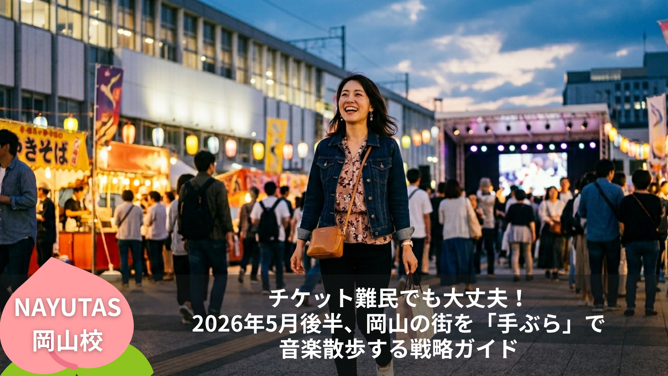チケット難民でも大丈夫！2026年5月後半、岡山の街を「手ぶら」で音楽散歩する戦略ガイド