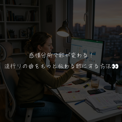 感情分析で歌が変わる！流行りの曲をもっと伝わる歌にする方法👀