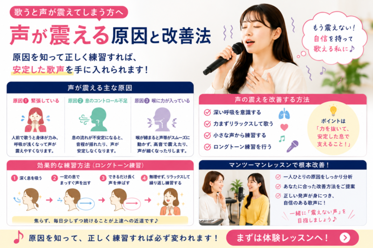 声が震える原因と改善法｜歌うと声が震えてしまう方へ