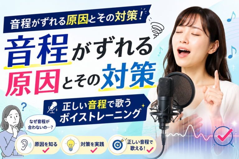 音程がずれる原因とその対策！正しい音程で歌うボイストレーニング